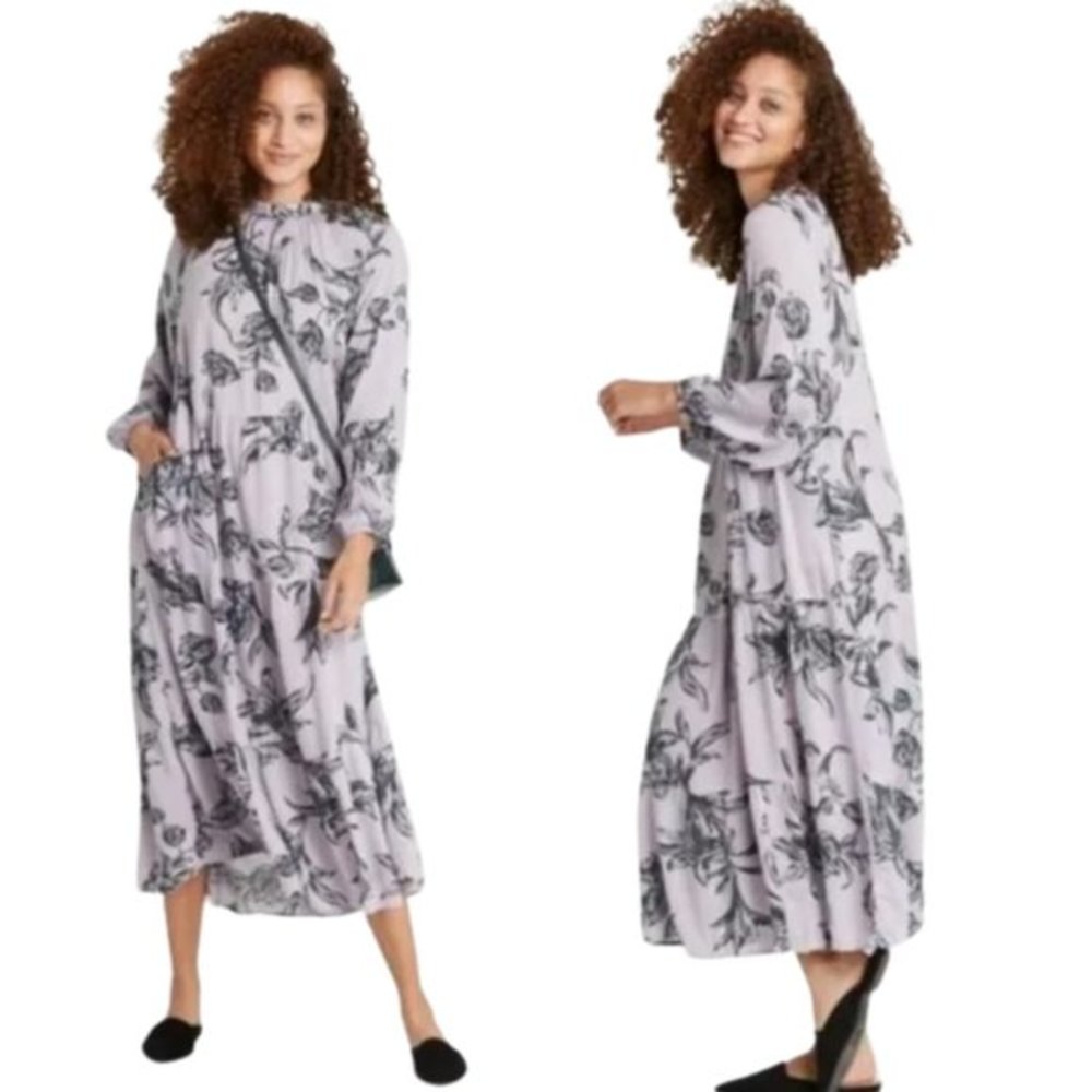 A New Day Lavender Floral Dress
